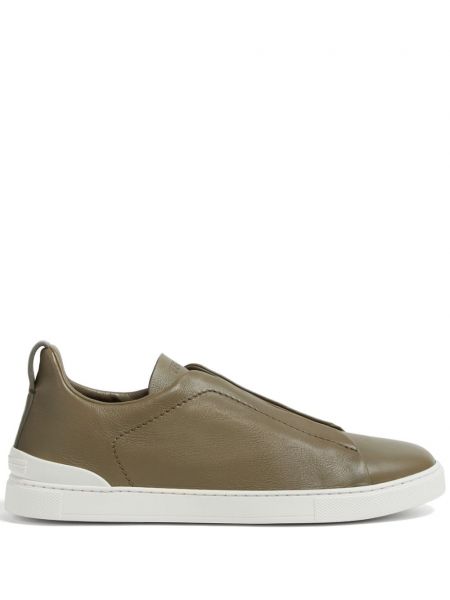 Leder sneaker Zegna grün