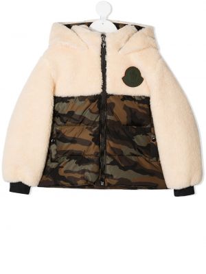 Naamiointi pitkä takki tytöille Moncler Enfant