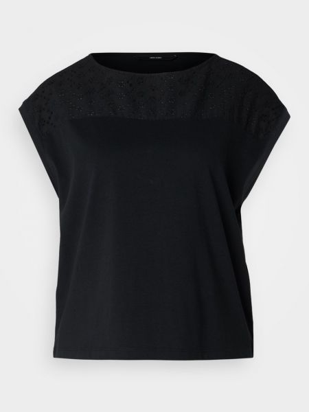 Koszulka z nadrukiem Vero Moda Petite czarna