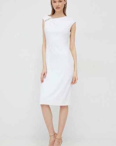 Uska mini haljina Lauren Ralph Lauren bijela