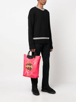Shopperka Longchamp różowa