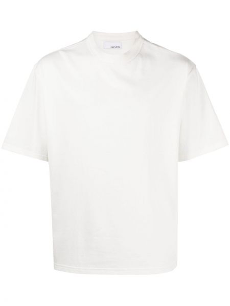 Kokvilnas t-krekls bez papēžiem Sage Nation balts