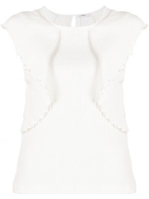 Блуза без ръкави с волани Goen.j бяло