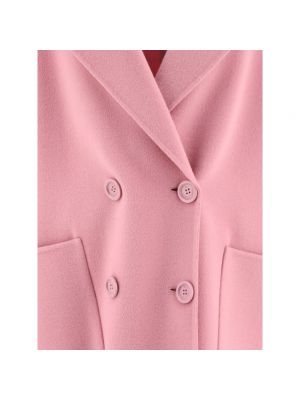 Abrigo corto de lana Elisabetta Franchi rosa