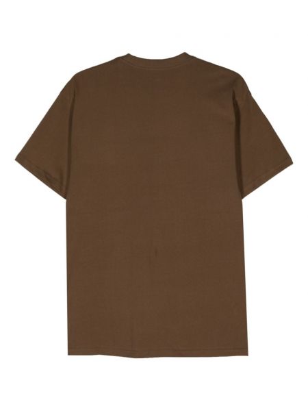 T-shirt manches longues à imprimé avec manches longues Carhartt Wip marron