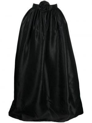 Kvetinová hodvábna sukňa Carolina Herrera čierna