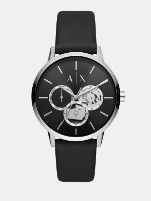 Relojes de cuero Armani Exchange negro