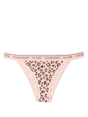 Leopard trykt stringtruser Calvin Klein Underwear rosa