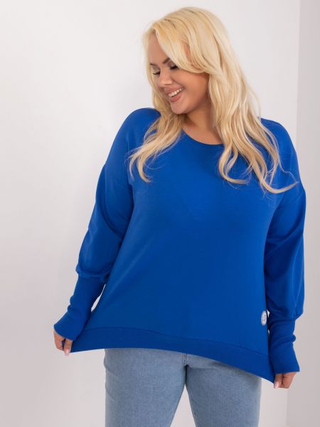 Oversize блуза Fashionhunters синьо
