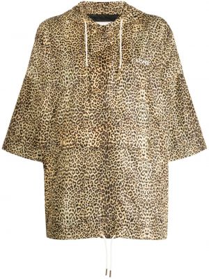 Hoodie s kapuljačom s printom s leopard uzorkom Céline Pre-owned smeđa