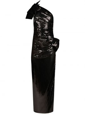 Koktejlové šaty s flitry Nina Ricci černé