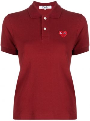 Tricou polo cu broderie Comme Des Garcons Play