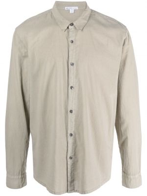 Chemise en coton avec manches longues James Perse gris