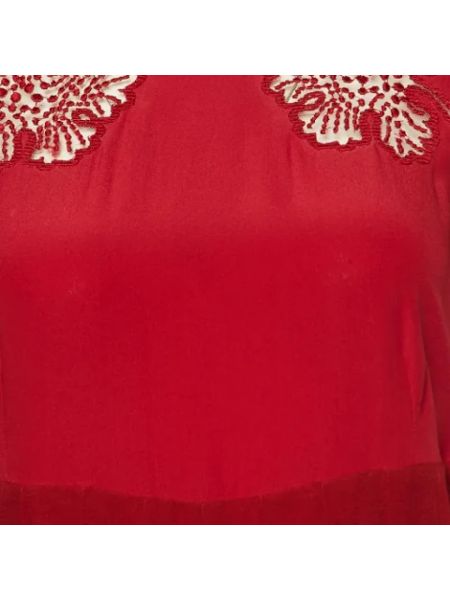 Vestido de seda retro Fendi Vintage rojo