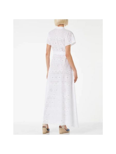 Kleid mit stickerei Mc2 Saint Barth weiß
