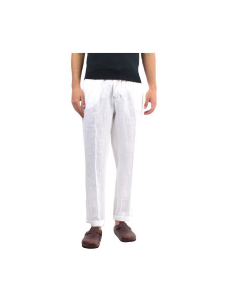 Lniane spodnie 40weft białe