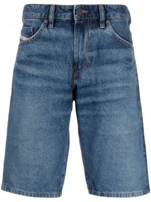 Pantaloni scurți din denim slim fit Diesel albastru