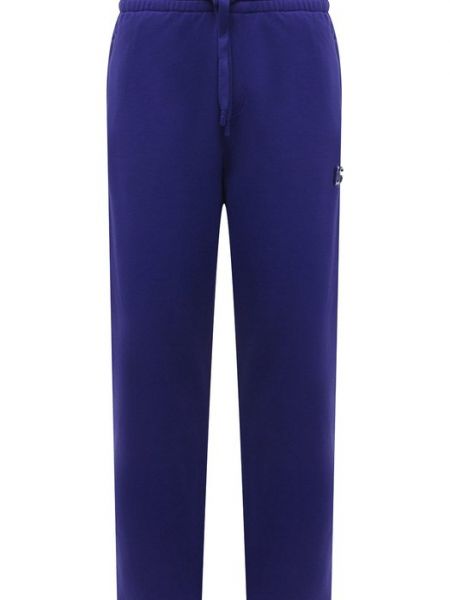 Хлопковые брюки Dolce & Gabbana фиолетовые