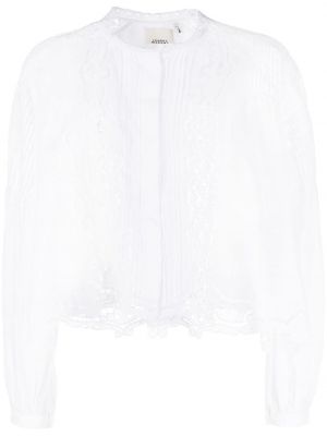 Bluza s čipko Isabel Marant bela