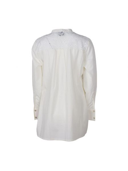 Camisa con bordado de encaje Alpha Studio blanco