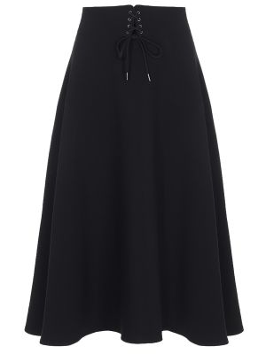 Однотонная юбка миди Ummaya черная