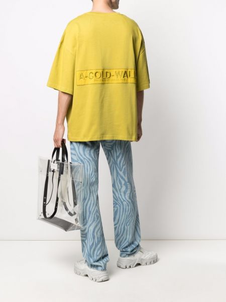 Camiseta con bordado A-cold-wall* amarillo