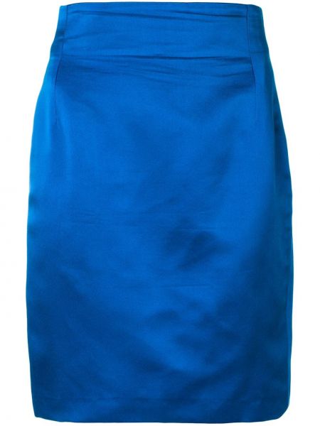 Falda ajustada de cintura alta Versace Pre-owned azul