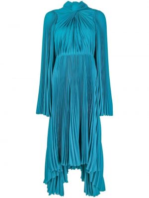 Rochie midi plisată Balenciaga albastru