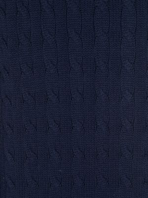 Pletené bavlněné polokošile Polo Ralph Lauren modré