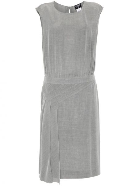 Plisované midi šaty Chanel Pre-owned šedé