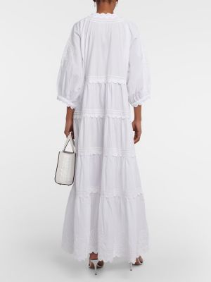 Bavlněné dlouhé šaty Juliet Dunn bílé