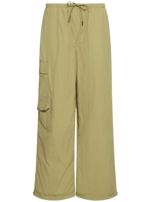 Nylonowe spodnie cargo Saks Potts zielone
