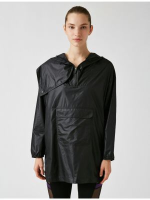Пальто на блискавці Koton чорне