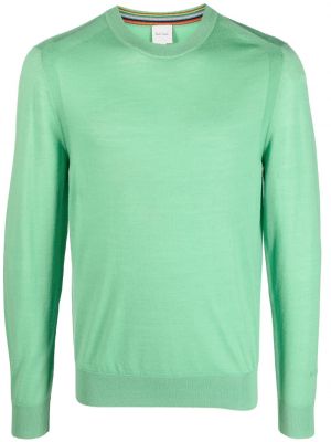 Pull en tricot col rond Paul Smith vert