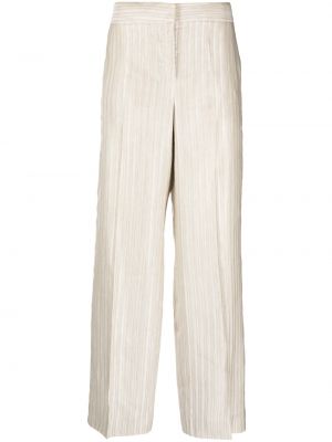 Béžové rovné kalhoty Giorgio Armani Pre-owned