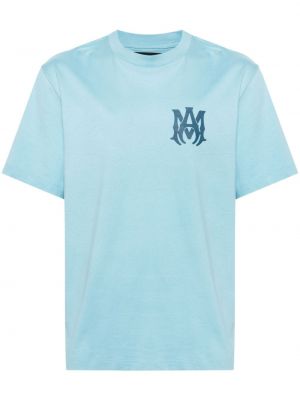 Kokvilnas t-krekls ar apdruku Amiri zils