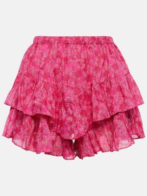 Pantaloncini di cotone Marant étoile rosa