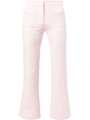 Жакардови прав панталон Giambattista Valli розово