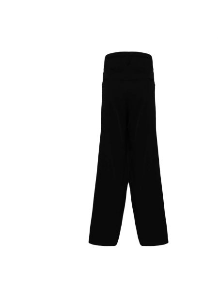 Pantalones rectos de lana Yohji Yamamoto negro