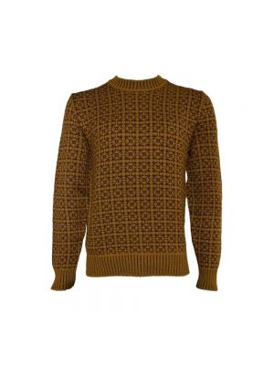 Sweter z okrągłym dekoltem Circolo 1901 brązowy