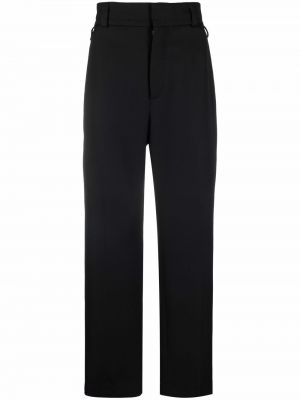 Pantalones rectos de cintura alta Jacquemus negro