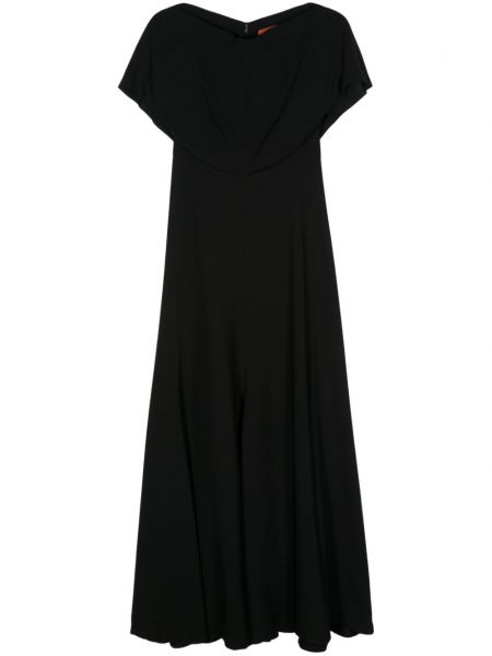 Szatén kiszélesedő ruha Colville fekete