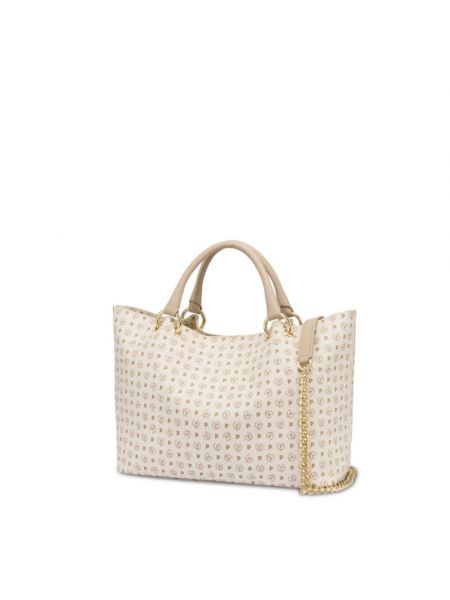 Shopper handtasche mit taschen Pollini weiß