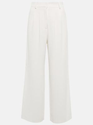 Plisované nohavice s vysokým pásom Etro biela