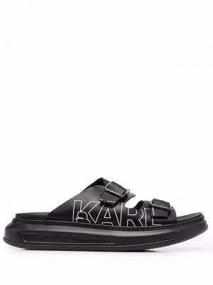 Sandale cu imagine Karl Lagerfeld negru