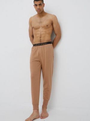 Spodnie sportowe Calvin Klein Underwear brązowe