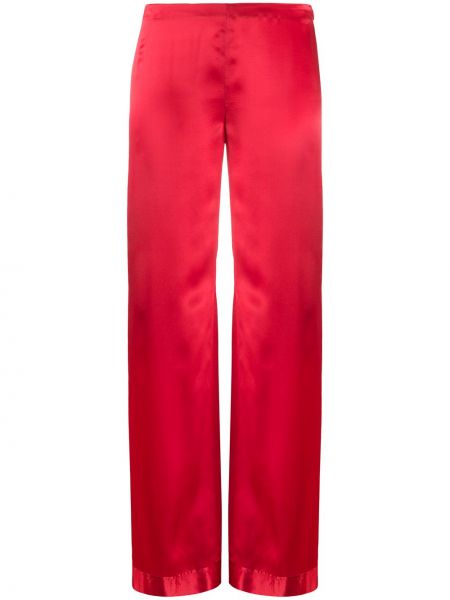 Hedvábné volné kalhoty Romeo Gigli Pre-owned - červená