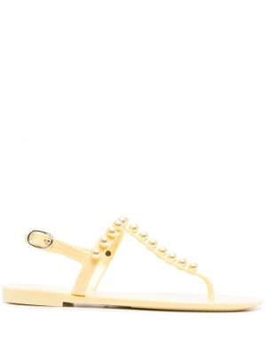 Pigget sandaler med reim Stuart Weitzman gul