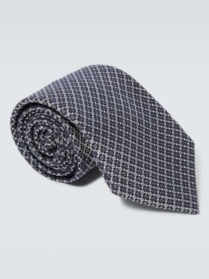 Копринена вратовръзка с принт Canali