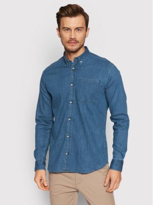Koszula jeansowa Jack&jones Premium niebieska